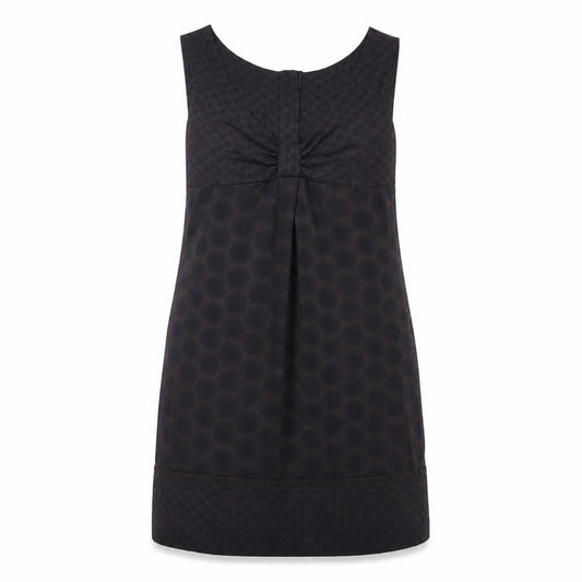 Front view of Next Women’s Black Polka Dot Shift Dress, size UK 16