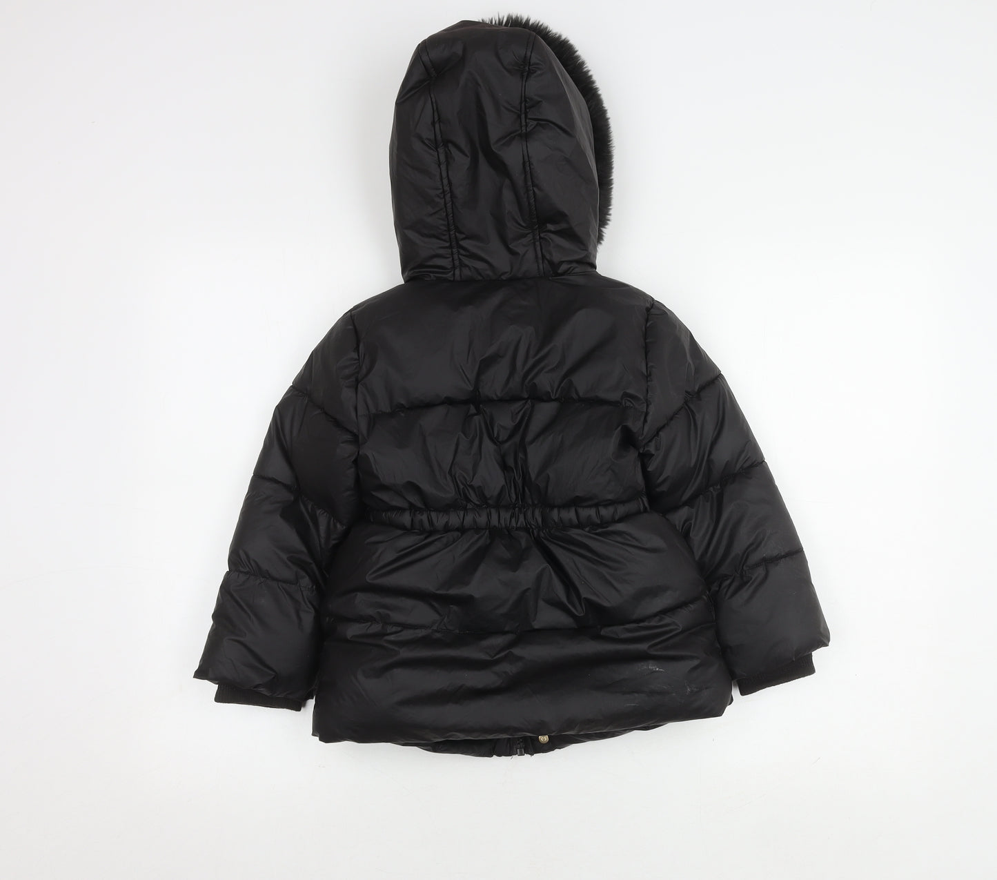 Marks and Spencer Girls Black Puffer Coat, 4-5 Years