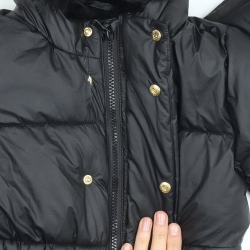 Marks and Spencer Girls Black Puffer Coat, 4-5 Years