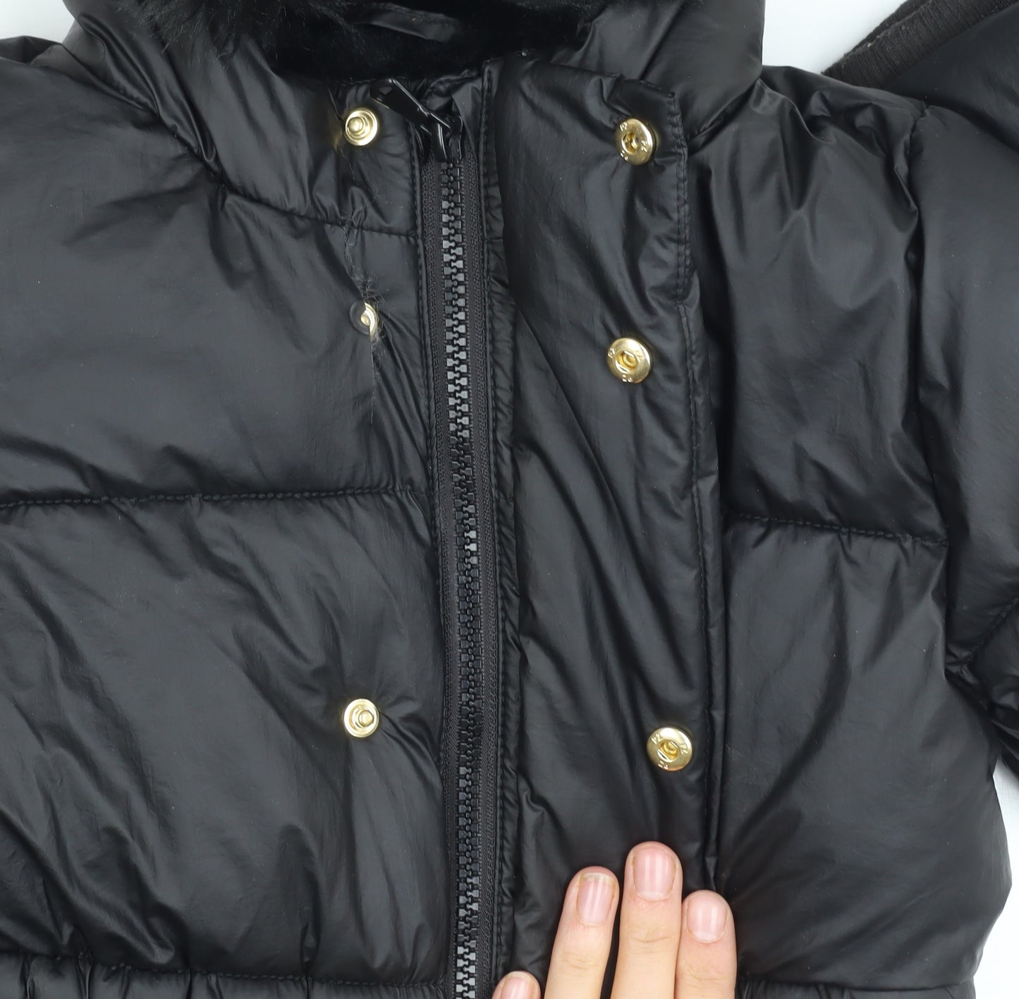 Marks and Spencer Girls Black Puffer Coat, 4-5 Years