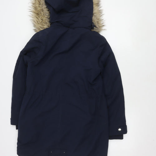 Miss Selfridge Women's Blue Parka Coat Size 10