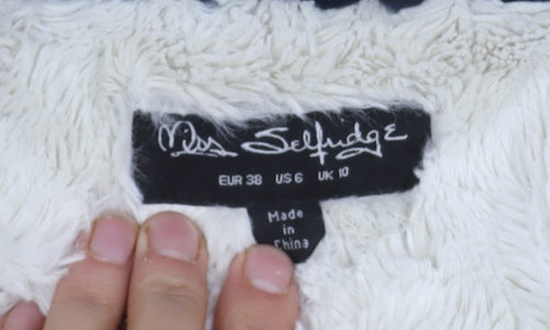 Miss Selfridge Women's Blue Parka Coat Size 10