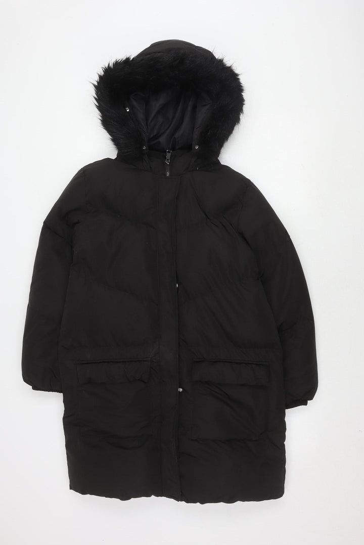 MNG Girls Black Puffer Jacket, Size 13-14 Years