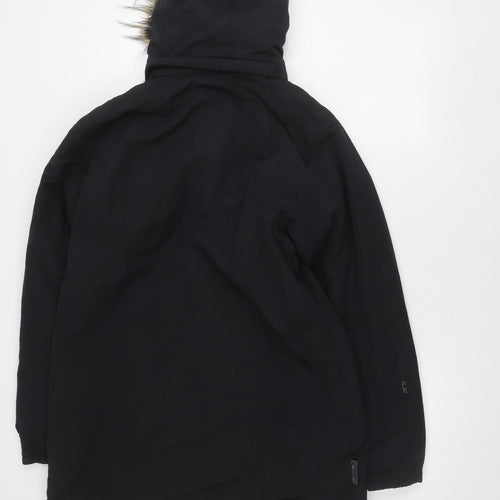 Mountainlife Women's Black Parka Jacket, Size 14, Waterproof