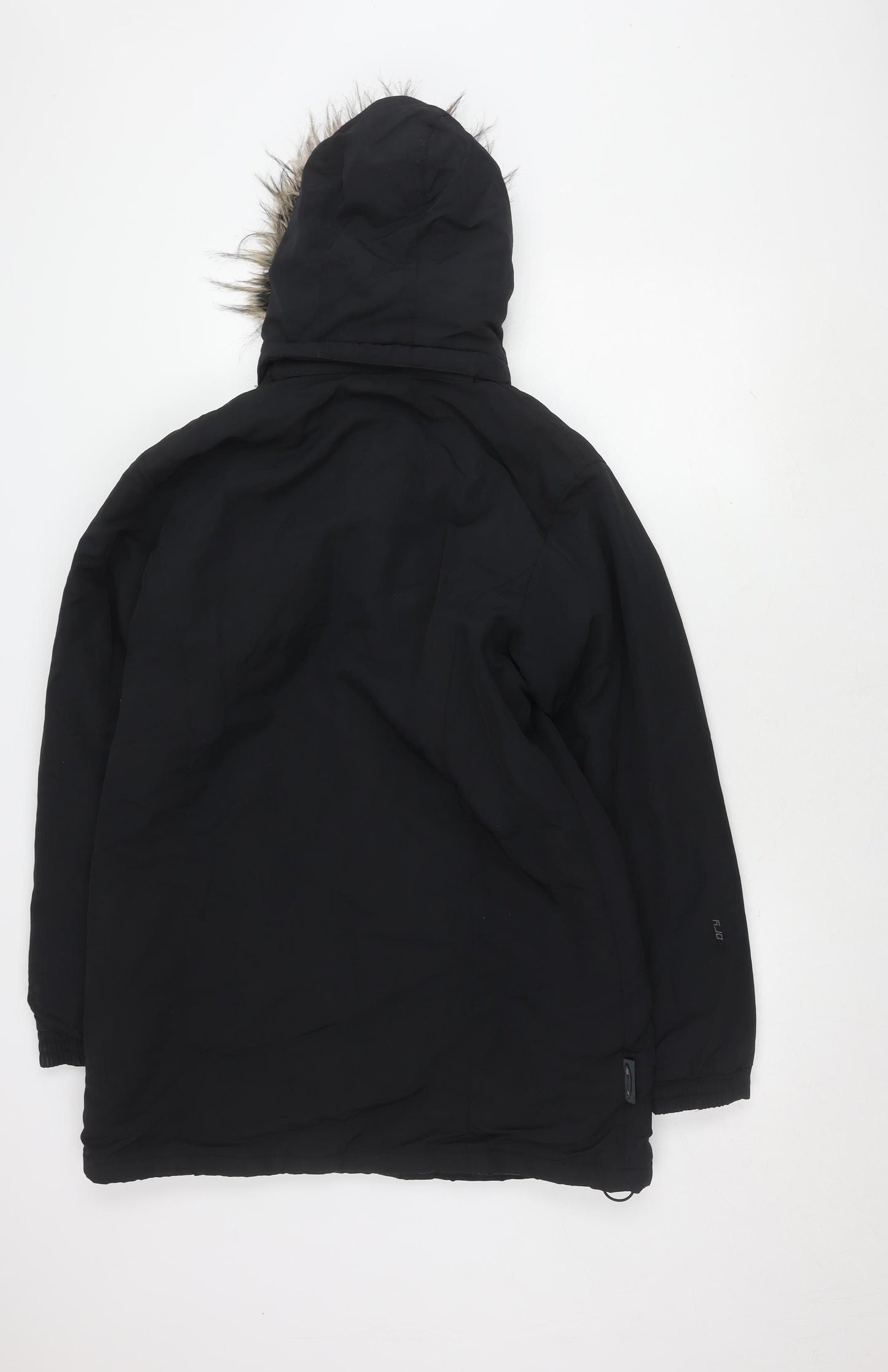 Mountainlife Women's Black Parka Jacket, Size 14, Waterproof