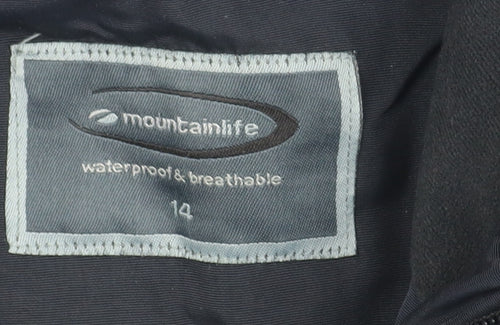Mountainlife Women's Black Parka Jacket, Size 14, Waterproof