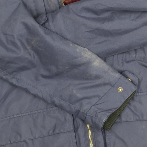 Surfanic Women's Blue Parka Jacket with Fur Trim Hood
