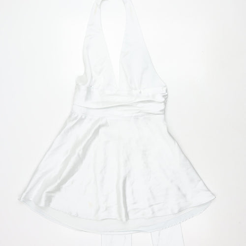 Zara Women's White L Dress Sleeveless Elegant