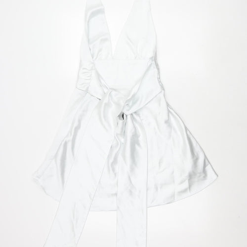 Zara Women's White L Dress Sleeveless Elegant