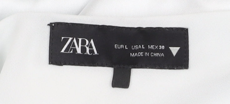 Zara Women's White L Dress Sleeveless Elegant