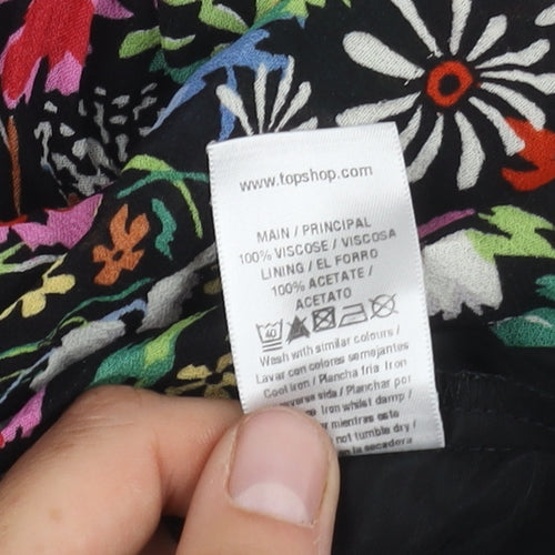Topshop Petite Floral Dress Multicoloured Women’s Size 6