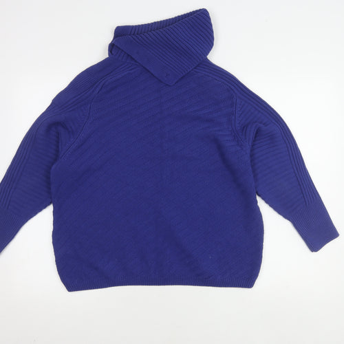 Marks and Spencer Women's Blue L Cowl Neck Jumper