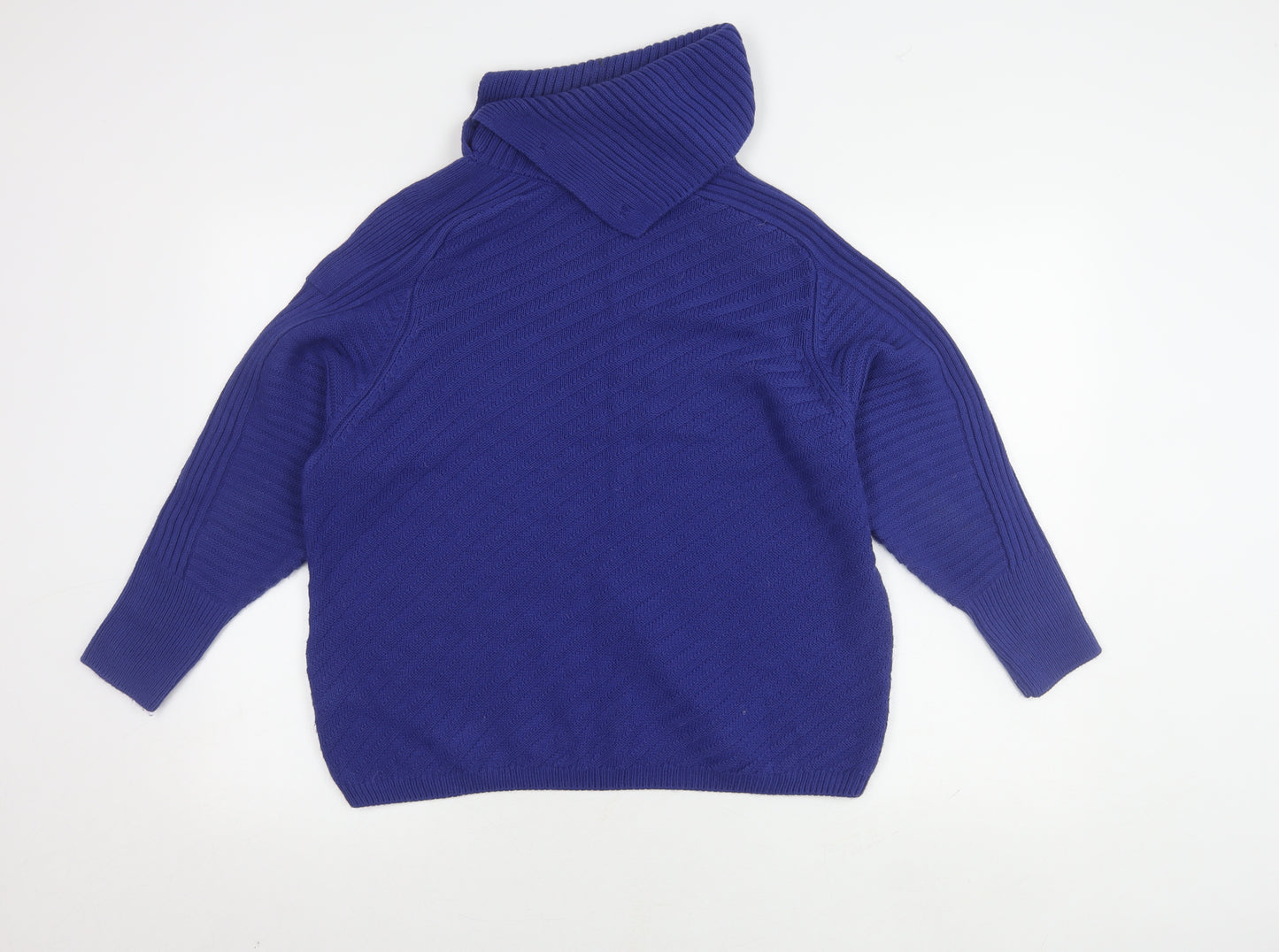 Marks and Spencer Women's Blue L Cowl Neck Jumper