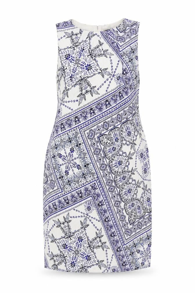 Front view of H&M Women's White Sleeveless Dress UK 8