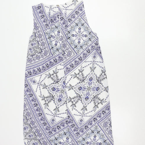 H&M Women's White Sleeveless Dress UK 8