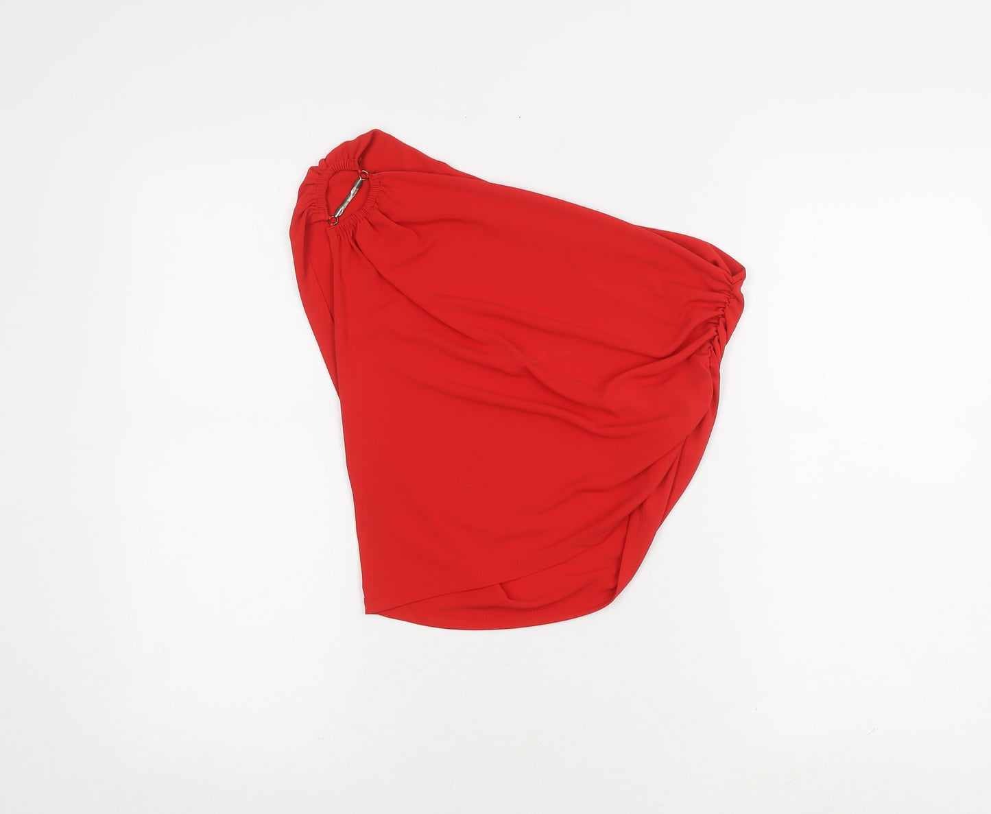 ZARA Women's Red One Shoulder Top, Size L