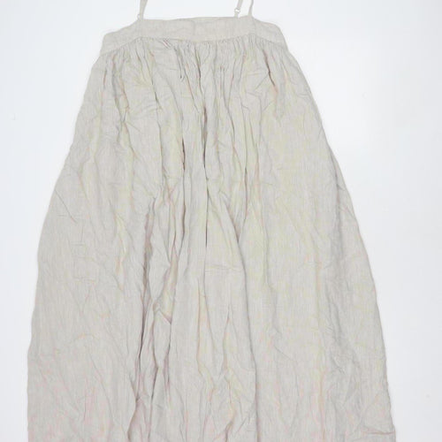 Marks & Spencer Women’s Beige Sleeveless Linen Dress