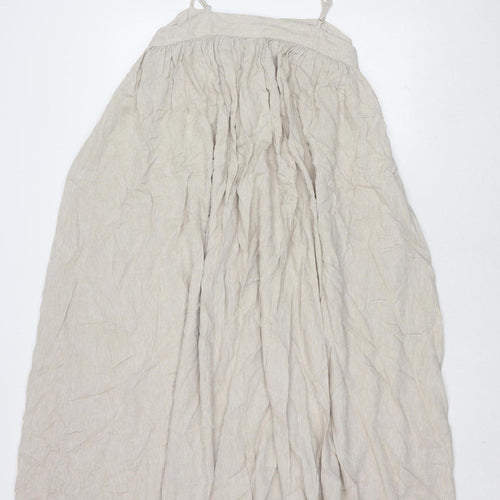Marks & Spencer Women’s Beige Sleeveless Linen Dress