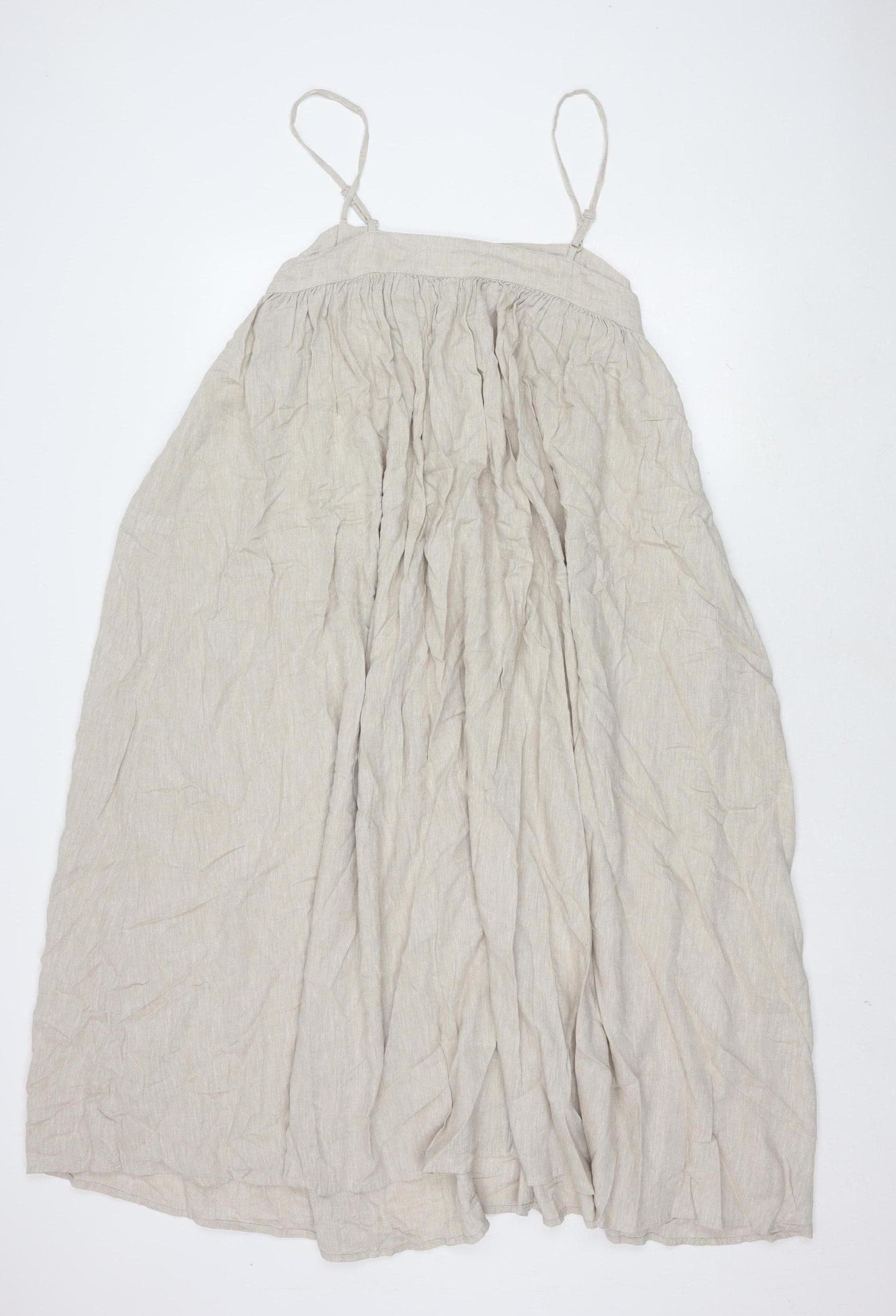 Marks & Spencer Women’s Beige Sleeveless Linen Dress