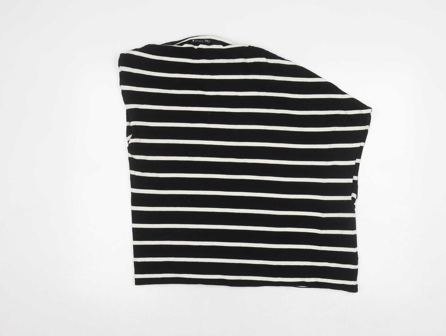 Zara Women's Striped Black Asymmetrical Top Size S