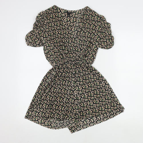River Island Women's Floral Playsuit Multicoloured Size 6