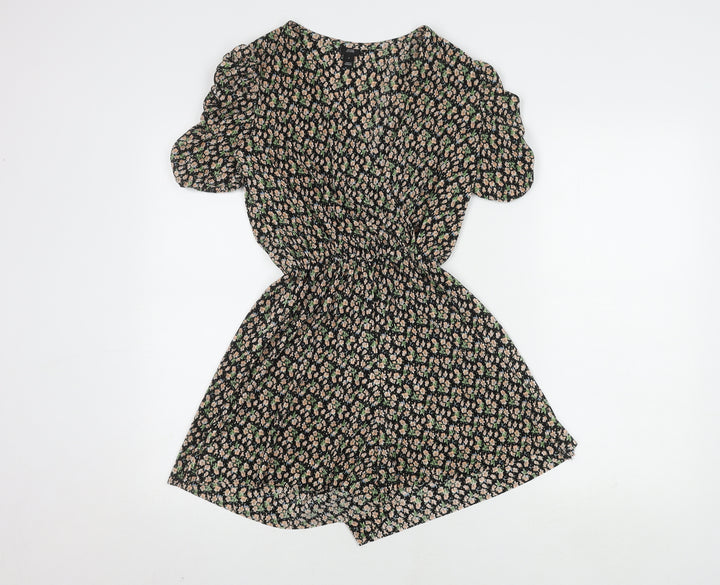River Island Women's Floral Playsuit Multicoloured Size 6
