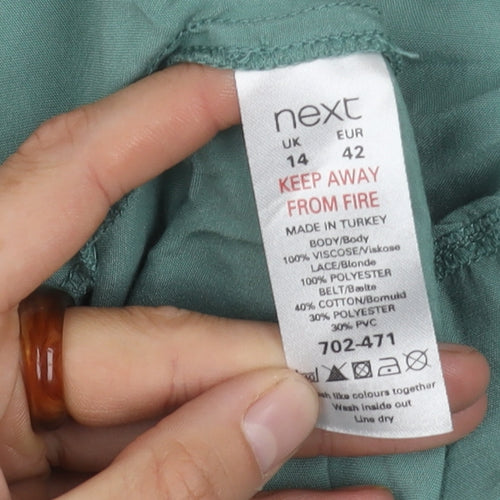 Next Runway Collection Women's Green Dress Size 14