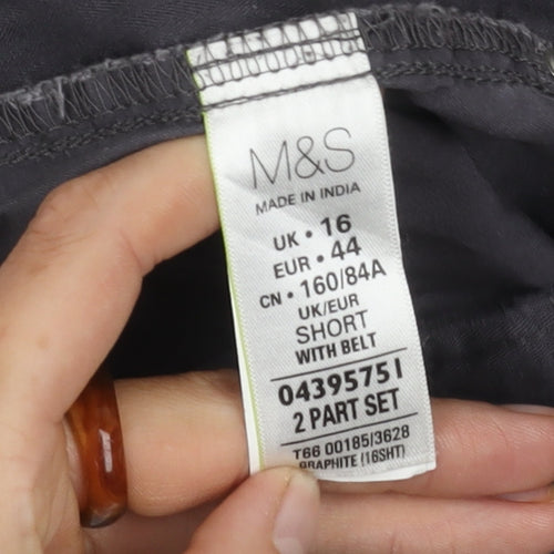 Marks and Spencer Women's Grey Trousers Size 16