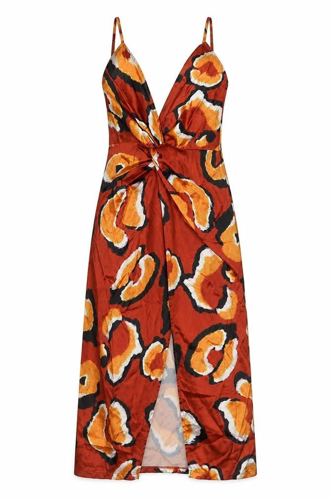 Front view of PRETTYLITTLETHING Women's Multicoloured Animal Print Dress