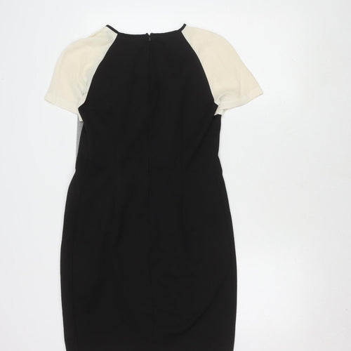 Next Women's Black Grey Colourblock Dress Size 12