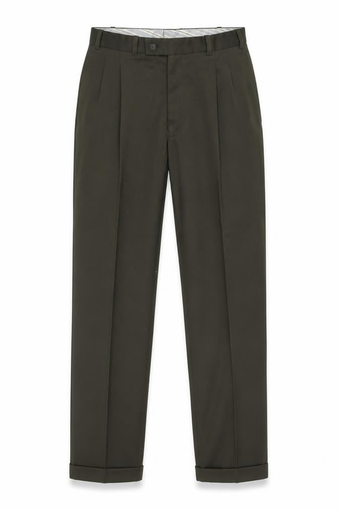 Front view of Gierre Men's Brown Trousers L Viscose Blend