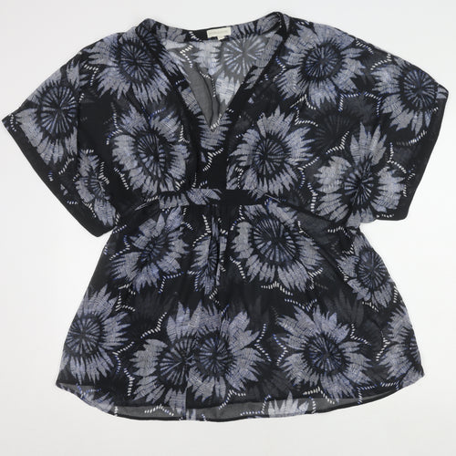 Monsoon Women's Black XL Floral Cover Up
