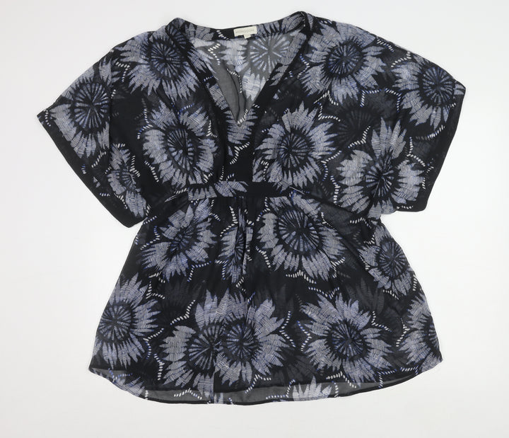 Monsoon Women's Black XL Floral Cover Up