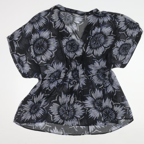 Monsoon Women's Black XL Floral Cover Up