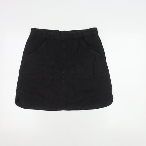 Next Women’s Black Linen Pencil Skirt, Size 10
