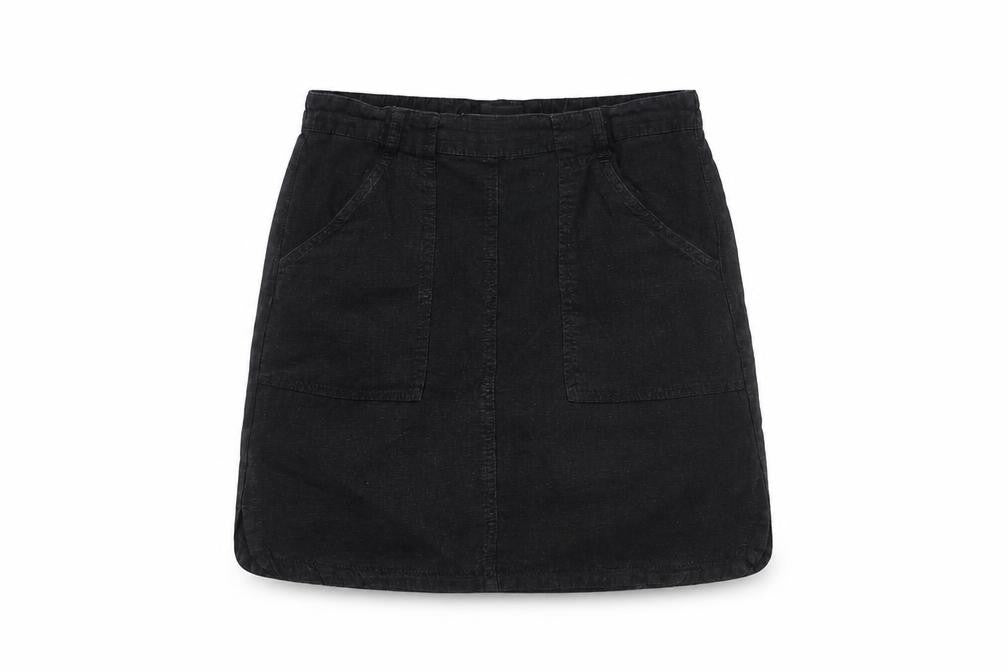 Front view of Next Women’s Black Linen Pencil Skirt, size UK 10