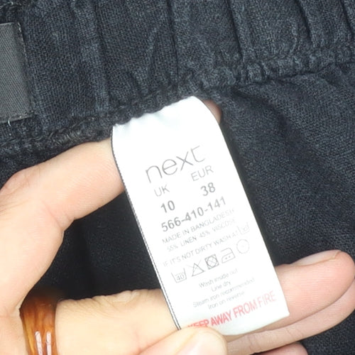 Next Women’s Black Linen Pencil Skirt, Size 10
