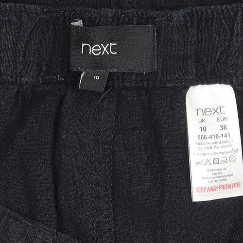 Next Women’s Black Linen Pencil Skirt, Size 10
