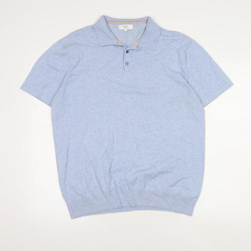 Next Men's Blue Polo, Size L, Cotton Blend