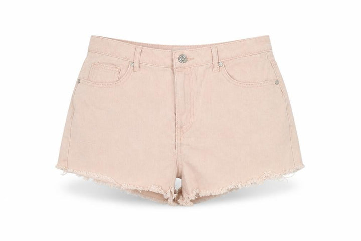 Missguided Women's Pink Cut-Off Cotton Shorts, Size 10