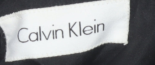 Calvin Klein Men's Black Overcoat Size 40