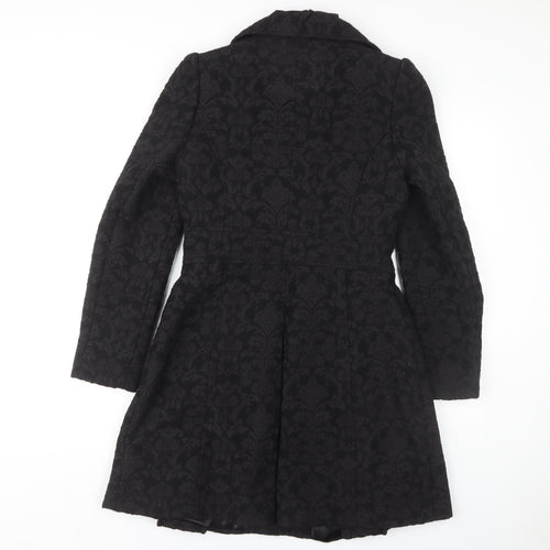 Monsoon Women's Black Wool Overcoat Size 10
