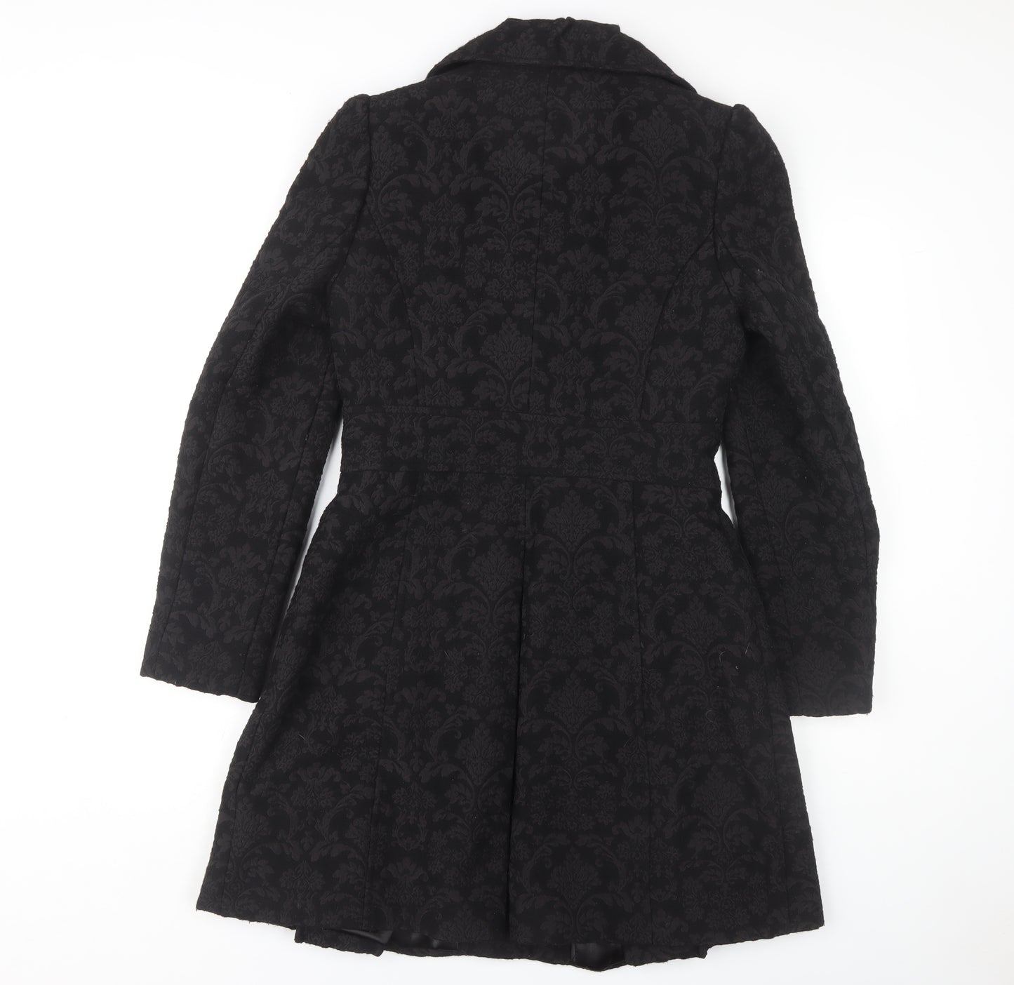 Monsoon Women's Black Wool Overcoat Size 10