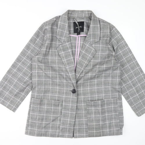 Monki Women's Grey Check Blazer