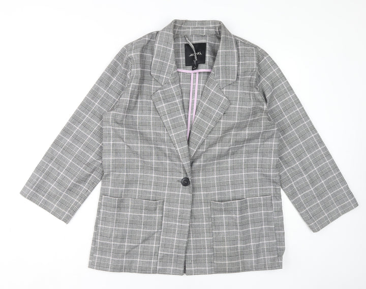 Monki Women's Grey Check Blazer