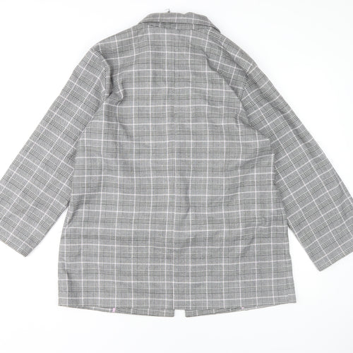 Monki Women's Grey Check Blazer