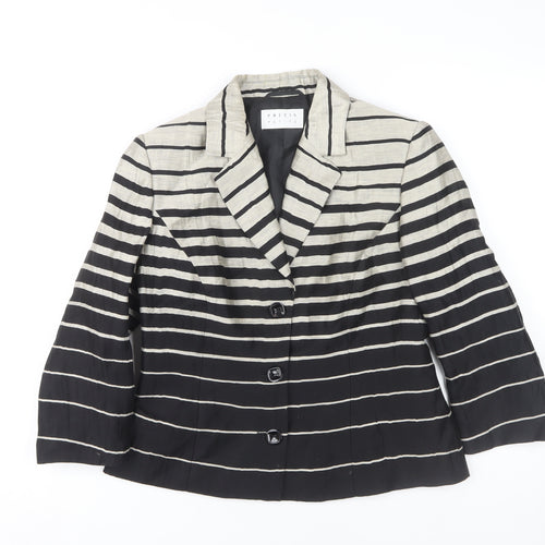 Precis Petite Women's Black Striped Blazer Size 10