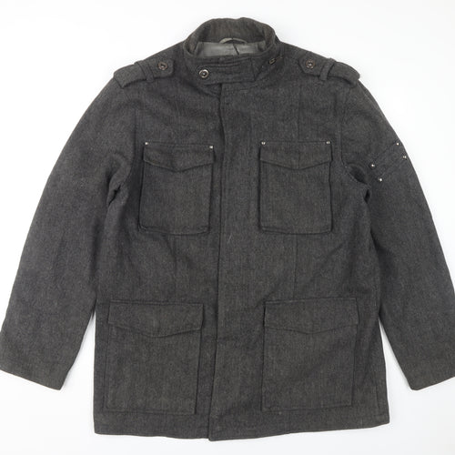 Butler and Webb Men's Grey Military Jacket L