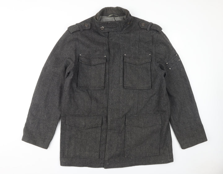 Butler and Webb Men's Grey Military Jacket L