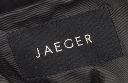 Jaeger Men's Grey Wool Striped Suit Jacket, 38S